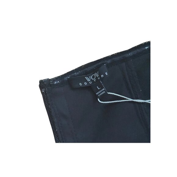 strapless sexy black and metallic gold bandage dress wow couture size large - Picture 5 of 10